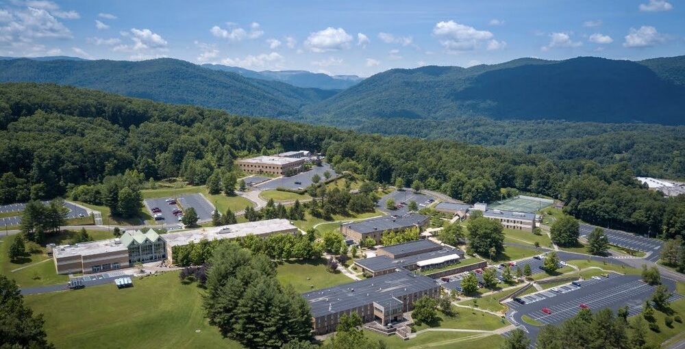 Bird's-eye view of Mountain Empire Community College campus