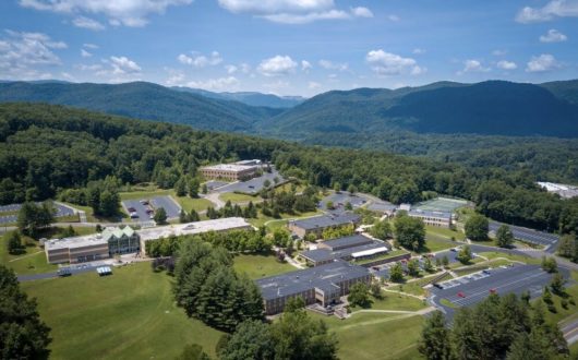 Bird's-eye view of Mountain Empire Community College campus